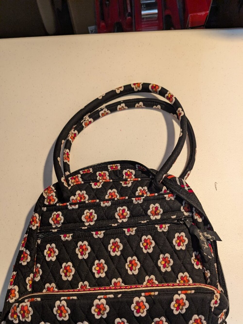 Retired Vera Bradley Gabby Satchel floral Pirouette pattern quilted cotton